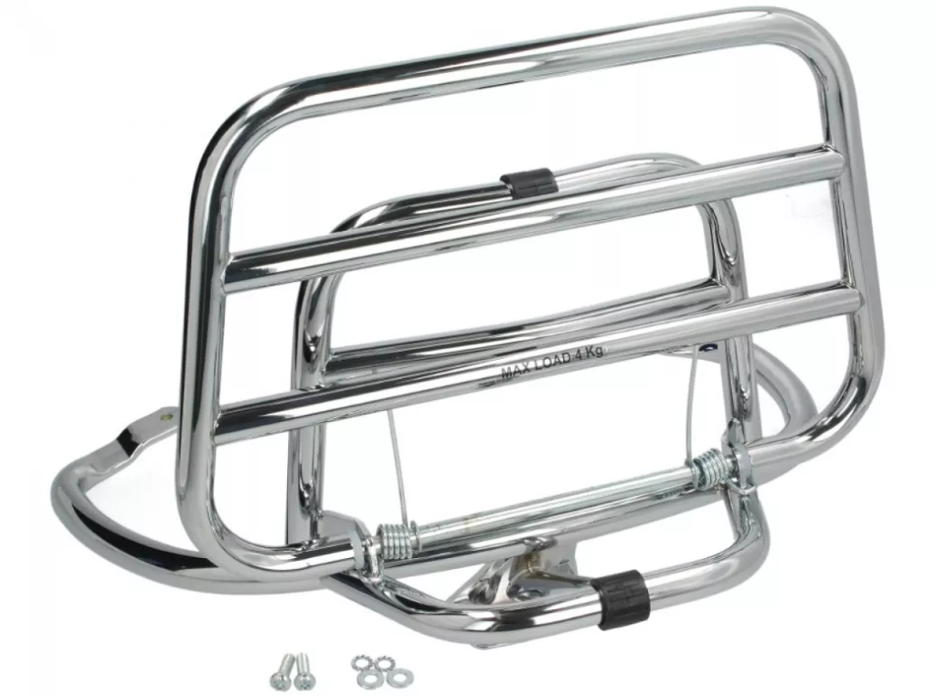 [1B000789] Vespa Bagagedrager Achter (vouwbaar) Chroom Primavera / Sprint / Elettrica