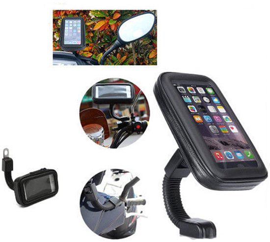 [540016F] Smartphone Houder TNT Waterproof Universeel (Mirror Mount) 5.5 Inch